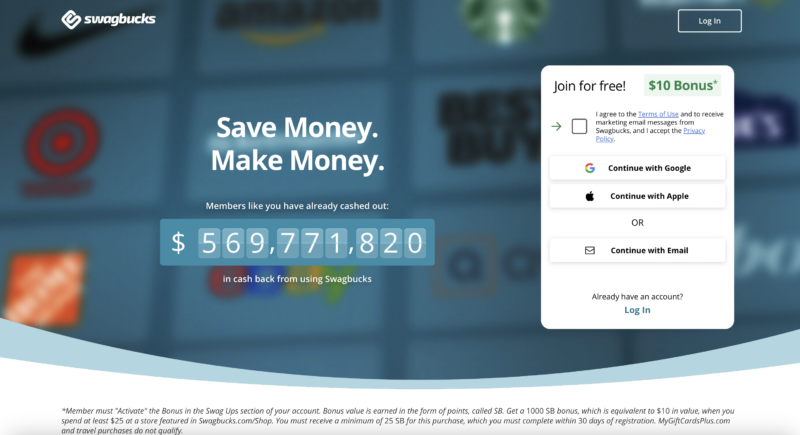 swagbucks homepage